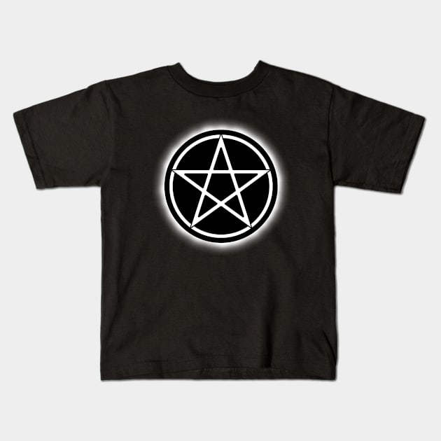 Pentagram Eclipse Kids T-Shirt by Dark Night Designs